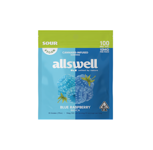 Allswell - BLUE RASPBERRY-GUMMY-10PK-(100MG THC)-I